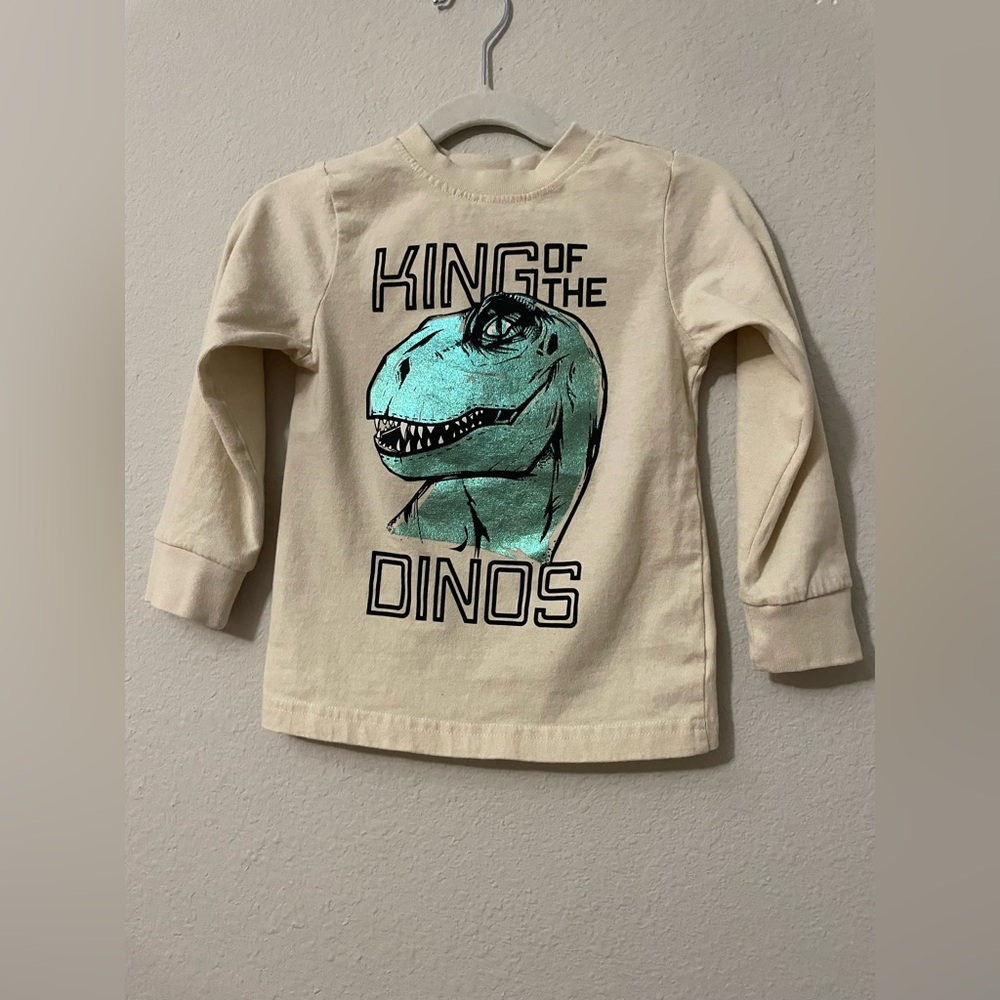 Carter's Cream Dino Long Sleeve Tee